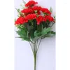 Flores decorativas Hydrangea Artificial Peony Bouquet Bola de seda florescendo Falsas Flores Centrais Pontas de palco Decoração de mesa em casa azul