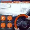 Steering Wheel Covers Universal Car Cover Anti-slip Heated Accessory Warm Winter 38CM 12V Heating Auto CoverSteering