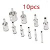 Professional Hand Tool Sets 10Pcs Diamond Coated Drill Bit Set 6-30mm Hole Saw 100 Grits Tile Glass Marble Ceramic For Power Tools Q