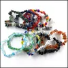 Straski z koralikami Mticolor Bade Broken Natural Beaded Bracelety dla kobiet lecz Kryształowy kwarc kamienna elastyczność