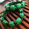 Armbanden natuurlijke handmad 5a smaragd handgesneden patroon bloem armband jade groen armbanden vrouwen mannen armband