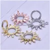 Charms Sun Glass Wiselant Topeet Stophoy Rhinestone Otwarte zamieszkujące medaliki do biżuterii Making Naszyjnik Moda Dostawa 2 Duq