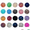 Andere 1000 pcs 12 mm flatback hars druzy round cabochons cameo voor charmes hanger armband sieraden diy maken accessoire bevindingen dalen y4