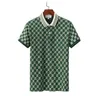 Lyxdesigner polo skjortor mäns casual polo mode orm bin tryck broderi t shirt high street mens polos gg1