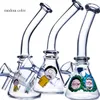 비커 Dab Rigs Hookahs 작은 유리 봉 연기 파이프 Recycler Water Bongs With 10mm Joint