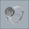 Bant Rings Rotatable Vintage Thai Sier Creative Amet 925 Sterling Dişi Yeniden Canlandırıcı Açılış Damla Teslimat Takı Dhfiy