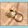 Pendentif Colliers Médaillon Collier Vintage Rétro Antique Beautifly Bijoux Collier Collier Loupe Cabochon Drop Delivery Pend Dhzsj