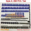 268 st Komplett Moto Body Full Screws Kit för Yamaha FZR250 R FZR 250 R FZR 250R FZR250R 90 91 92 1993 1994 1995 Motorcykelmässa