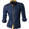 Mens Casual Shirts Jeansian Spring Autumn har män skjorta ankomst långärmad hane z034 230208