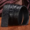 Belts 2023 Crocodile Strap Business For Men Genuine Real Leather Wedding Belt Jeans Women Punk Waistband 3.8cm