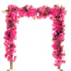 Decorative Flowers 230cm Silk Artificial Cherry Blossom Rattan Wedding Banquet Arch Wall Hanging Garland Decoration Room Garden Fake Flower