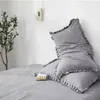 Pillow Case 2Pcs Lace Cotton Pillowcase Soft Cover Unstuffed Home Decor Winter Sleeping 48x74cm