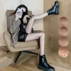 Women's Jumpsuits Rompers Summer Women Pantyhose Sexy Fishnet Stockings Lolita Tights Party Club Net Holes Transparent Black Long Socks Female lingerie Y2302