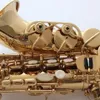 Nuovo arrivo B piatto oro sassofono soprano curvo collo piccolo strumento musicale di alta qualità in ottone nichelato con custodia accessori gratuiti