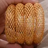 Bangle 4pcs/مجموعة أساور دبي الكفة الذهب الإثيوبية للنساء العروس سوار الزفاف المجوهرات العربية الأفريقية trum22