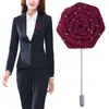 Decorative Flowers 5Pieces/Bag Formal Occasion Corsage Handmade Size 5CM Rose Wedding Boutonniere Party Prom Man Suit Brooch Clothes