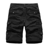 Mäns shorts New 2020 Summer Cargo Military Loose Short Pants Combat Outwear Multi-Pocket Solid Fit Army Tactical 30-38 Y2302