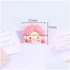 Other 20Pcs Cute Cartoon Boy Girl Head Flatback Resin Components Cabochon Kawaii Characters Phone Deco Parts Diy Scrapbook Accessorie Dh1Tp