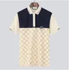 Luxury Designer Polo Shirts Men's Casual Polo Fashion Snake Bee Print Embroidery T Shirt High Street Mens Polos GG1