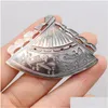 Charms Natural Freshwater Shell Penne Black Carbled Hollow Fean Diy Harpin Collese Jewelry Accessessy 40x55mmCharms Drop Deli dhikp