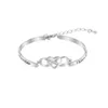 Festa favorita j￳ias de j￳ias de estilo simples bracelete de cora￧￣o de diamante boa irm￣ irm￣ feminino presente feminino