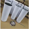 Ready to Ship CA US Stock wholesale Tumblers 20 oz white blank stainless steel sublimation tumblers straight USA Warehouse 25pcs/carton