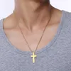 Pendanthalsband meaeguet Christian Cross för män Kvinnor Crucifix Man Eternal Church Cruz Religion Halsband 20 "Kedja