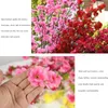 Dekorativa blommor 125 cm Artificial Peach Blossom Plastic Branch Simulation Plant Flower Bouquet Wedding Party Arrangement Decoration