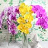 Dekorativa blommor kransar Magideal 6x 93cm Artificial Phalaenopsis Orchid Flower Plant Home Cafe Decor1