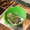 Bowls Microwave Silicone Steamer Foldable Vegetable Chicken Steaming Bowl Maker Cooker Household Cookware Kitchen Gadget