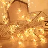 Juldekorationer LED -stjärna Moon String Lights Eid Mubarak Tree Year Holiday Party Decorative Lighting