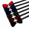 Bow Ties Linbaiway dubbel sammet slips för män fast färg formell kostym brudgum bröllop skjorta tillbehör anpassad logotyp