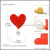 Dangle żyrandol unikalny projekt serca sheap perły kolczyki dla kobiet czarne złoto czerwone metalowe przyjęcie weselne upuszczenie dostawy folrin dhucg