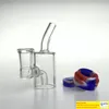 Novo bongo de vidro feminino de 4 polegadas de 14 mm com 10 ml de recipiente de silicone de 10 ml
