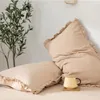 Pillow Case 2Pcs Lace Cotton Pillowcase Soft Cover Unstuffed Home Decor Winter Sleeping 48x74cm