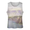 Men's Tank Tops Imitation Cotton Men Top Scenery Paintings 3D Print Trees Leaves Sleeveless T Shirt Vest Crew Neck Streetwear