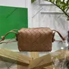 7a de tote de alta qualidade sacos sacolas designer feminino bolsa de câmera tecida quadrada luxo 98090 mini loop gluto mini sacolas bolsas de couro genuínas