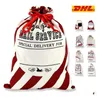 Christmas Decorations Santa Sack Large Canvas Gift Bag With Dstring Reusable Personalized Giftfor Xmas Package Storage By Sea Drop D Dhckg