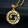 Pendant Necklaces Leo 12 Constellations Necklace Birthday Gifts Gold Color Stainless Steel Amulet Zodiac Sign Jewelry Collier DropPendant