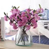 Decorative Flowers 1pc Cherry Blossoms Artificial Flower Branch For DIY Home Floral Arrangement Accessories Wedding Party Decoration Fake