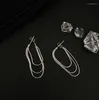 Hoop Earrings Snake Bone Chain Tassel For Women Three-layer Design Simple Fashion Creative Temperament Female Jewelry Wholesale