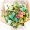 Decorative Flowers 5 Head Silk Hydrangea Artificial Plants Peony Bouquet Wedding Decoration Home Decor Fake Table Centerpieces