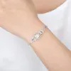 Bracelets Femme S925 Classique Papillon Amour Fleur Bracelet En Argent Fiançailles Cadeau De Mariage Bijoux 19cm 2.5cm