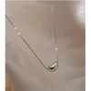 Łańcuchy Voq srebrny kolor prosty groch koralik obojczyk Naszyjnik dla kobiet dziewczęta urodzinowe prezenty biżuterii