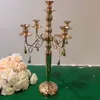 decora￧￣o metal casti￧ador castellestick vaso de casamento mesa central pe￧a de 5 bra￧os de ouro candelabra pilar stand road l￭der party decorimake549