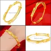Bangle gouden armband voor vrouwen luxe sieraden vintage lotus armbanden drop levering armbanden dhcwk