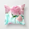 Pillow Euro American Style Pink Rose Flowers Cover Polyester 18" Country Decorative Covers Sofa Throw Pillows