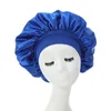 Accessoires de mode Satin large bande chapeau de nuit pour les femmes couleur unie élastique casquettes de sommeil Bonnet soins des cheveux chapeaux