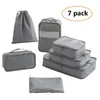 Storage Bags Packing Cubes Organizer For Travel Accessories Clothing Underwear Shoes Cosmetics 7Pcs Drop Delivery Home Garden Housek Dh4Eh