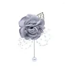 Dekorative Blumen 1PC Brautjungfer Armband Hochzeit Corsage Polyester Band Rose Perle Schleife Bridel Geschenke Handgelenk